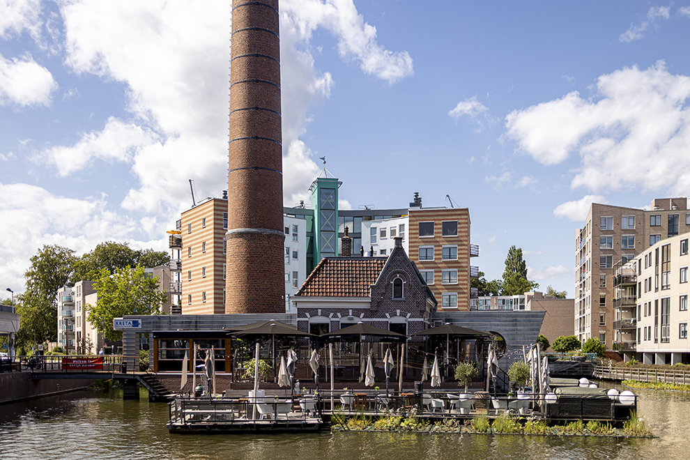 ALMELO, NETHERLANDS – Jul 28, 2020: Reuse of industrial building in The Netherlands
