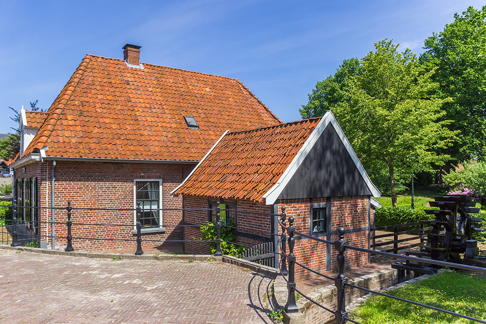 Historic water mill Molenhuisje in the center of Ootmarsum